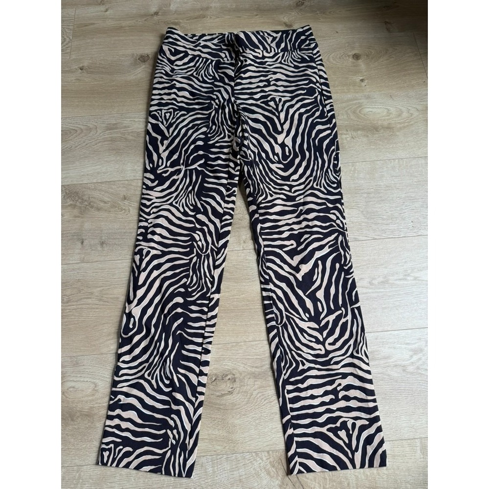 EUC Womens J. McLaughlin Masie Zebra animal Print Pull on Pants stretch size 10